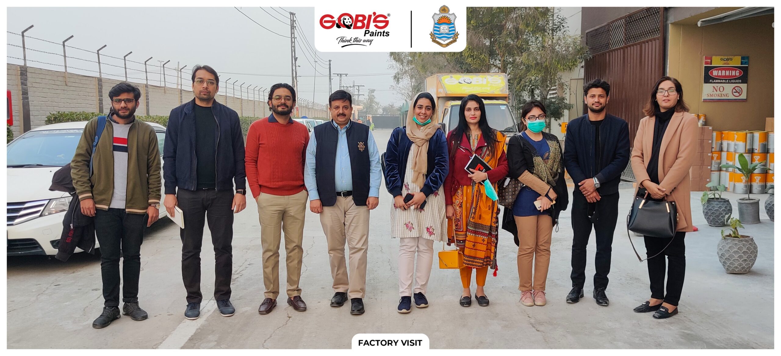 University of the Punjab  students visited the Gobi’s Paints factory